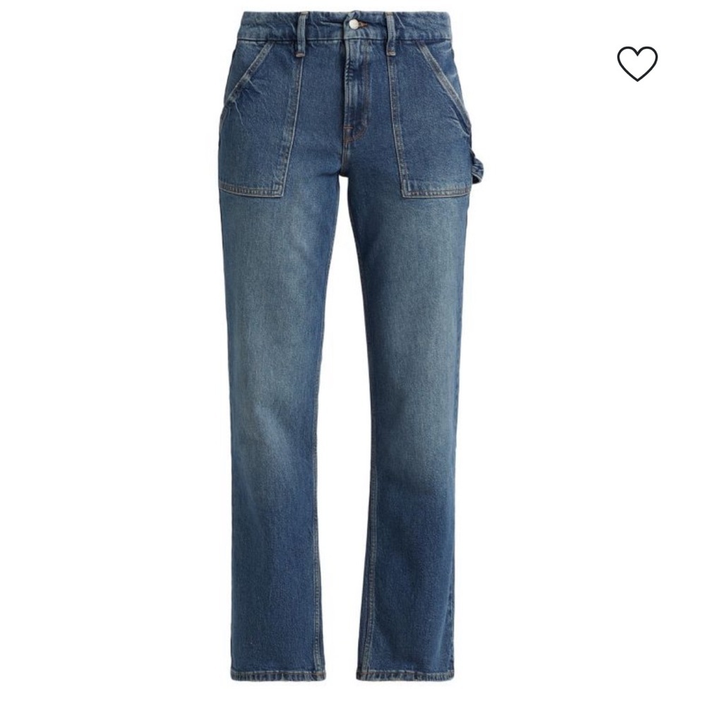 Good American Good Icon High Waist Straight Leg Carpenter Jeans - Sz 6, NWT